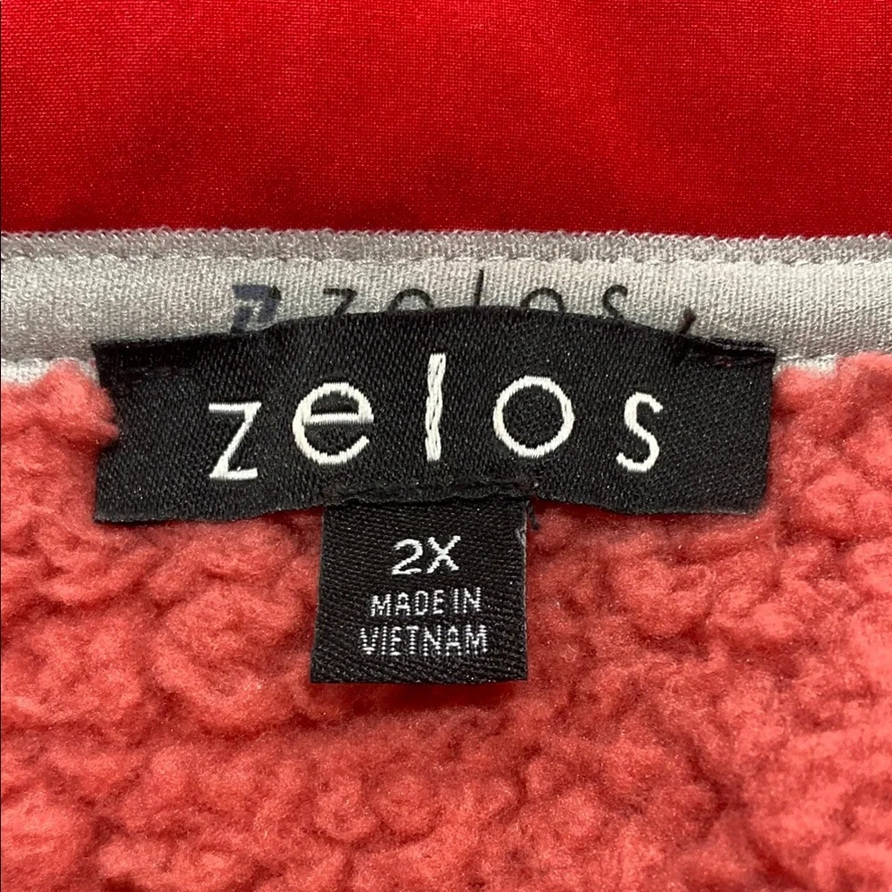 Zelos Sherpa Full‎ Zip Jacket in Rose Rouge Size 2XL